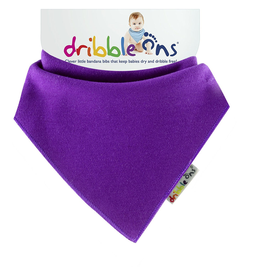 Dribble Ons Baby Dribble Bandana Style Bib 0m+ Purple