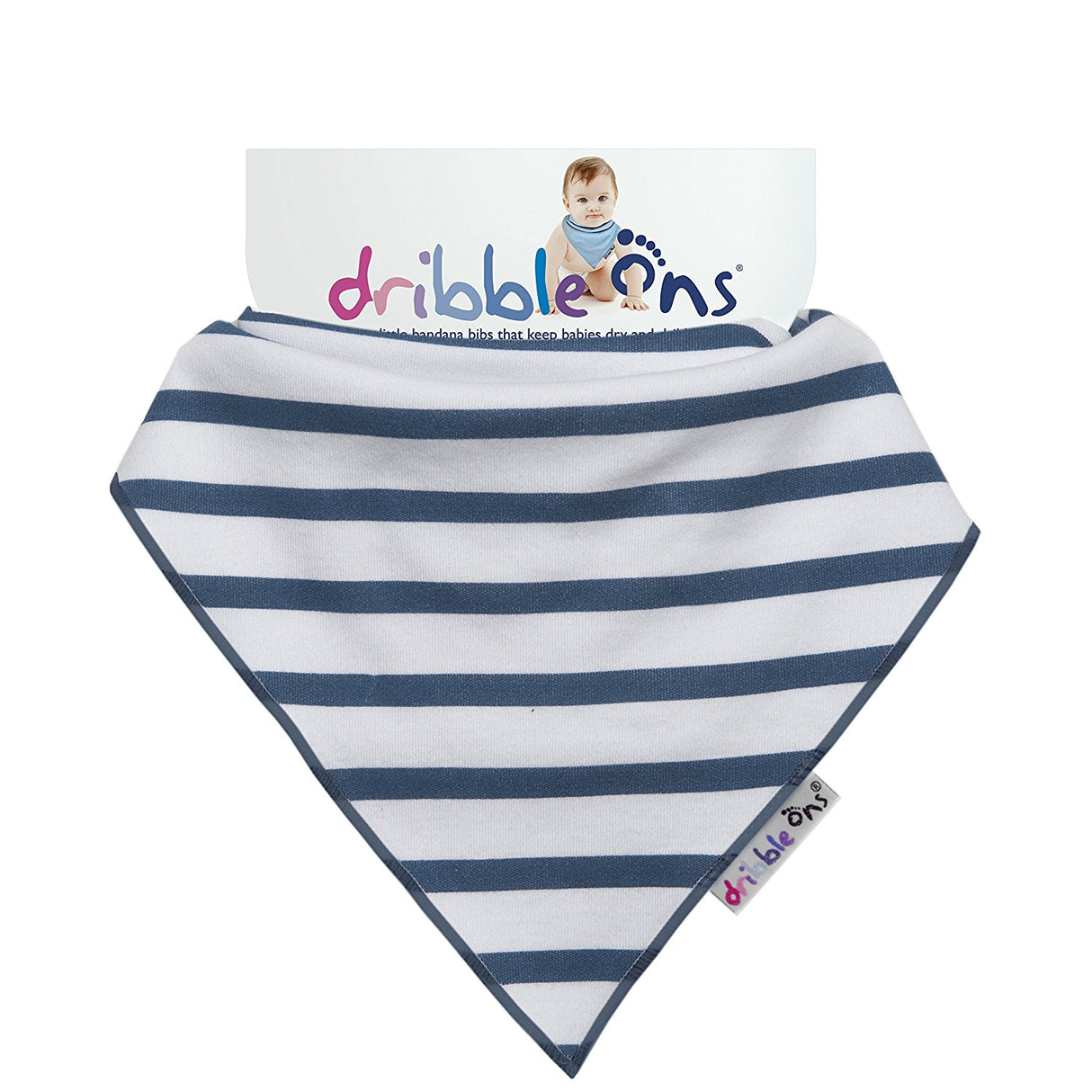 Dribble Ons Baby Dribble Bandana Style Bib 0m+ Nautical Stripe