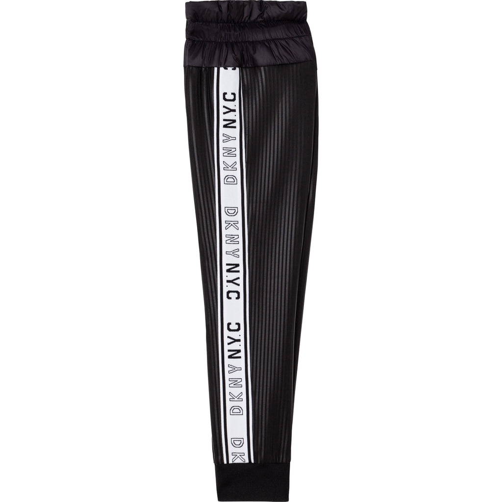 DKNY AW21 Black Stretch Logo Trousers 34A31