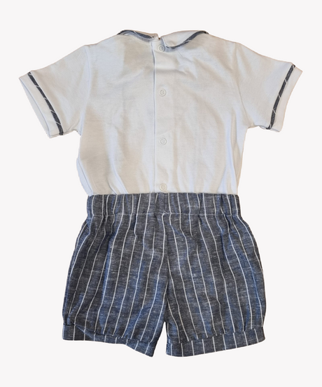 EMC Boys Striped All in one Romper 7445