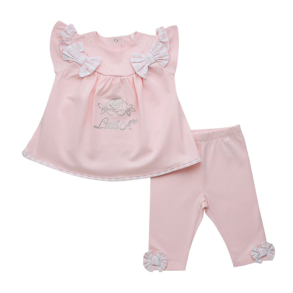 Little A by A Dee SS23 Gisele Pink Frill Legging Set 3111
