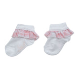 Little A By A Dee SS23 Gracelynn White Frill Ankle Socks 3120