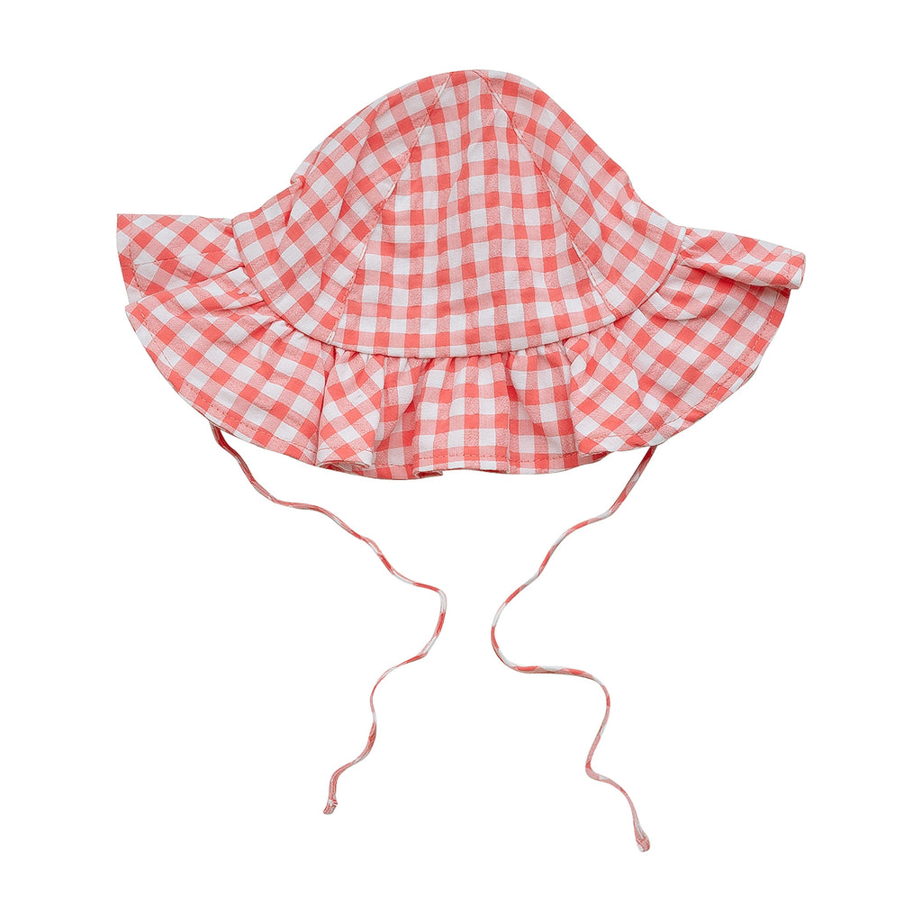 Little A By A Dee SS23 Happy Check Sunhat 3216
