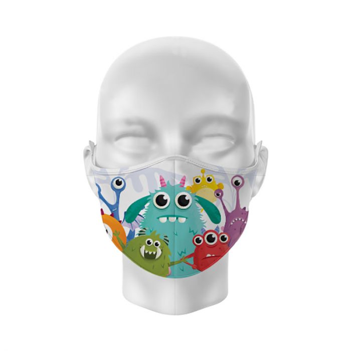 Childrens Reusable Face Covering/Mask 4-12Yrs Monstarz Monster