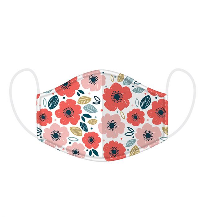 Childrens Reusable Face Covering/Mask 12Yrs to Adult Poppy Fields