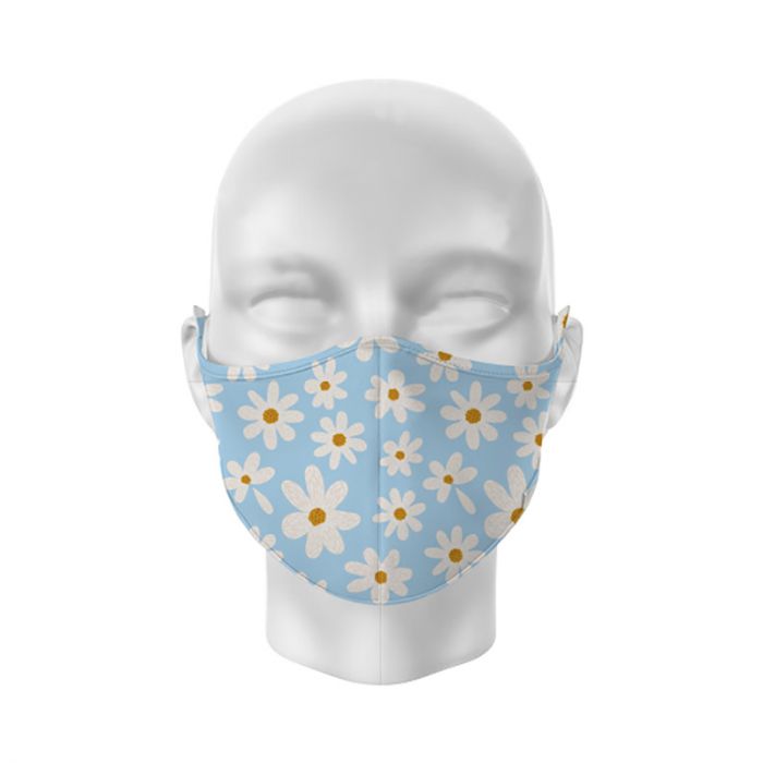 Childrens Reusable Face Covering/Mask 12Yrs to Adult Daisy