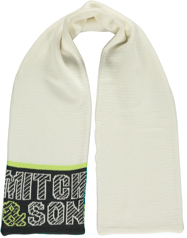 Mitch and Son Abbot Two Way White Scarf 1214S