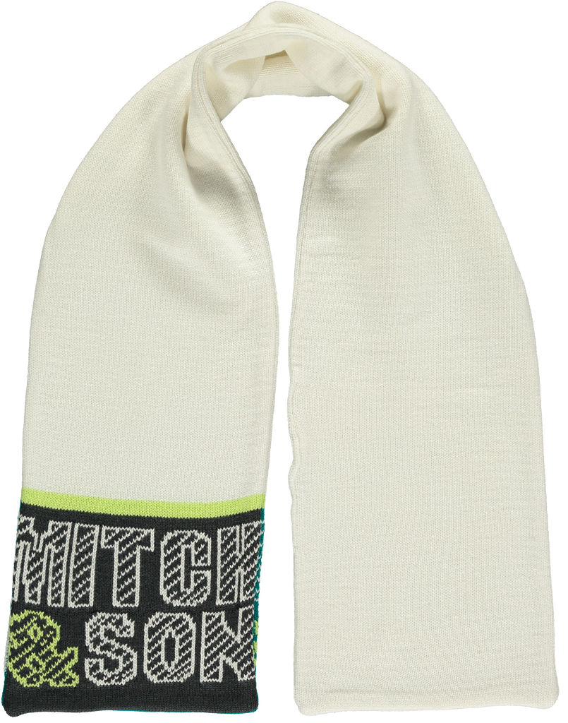 Mitch and Son AW19 Abbot Two Way White Scarf 1214S