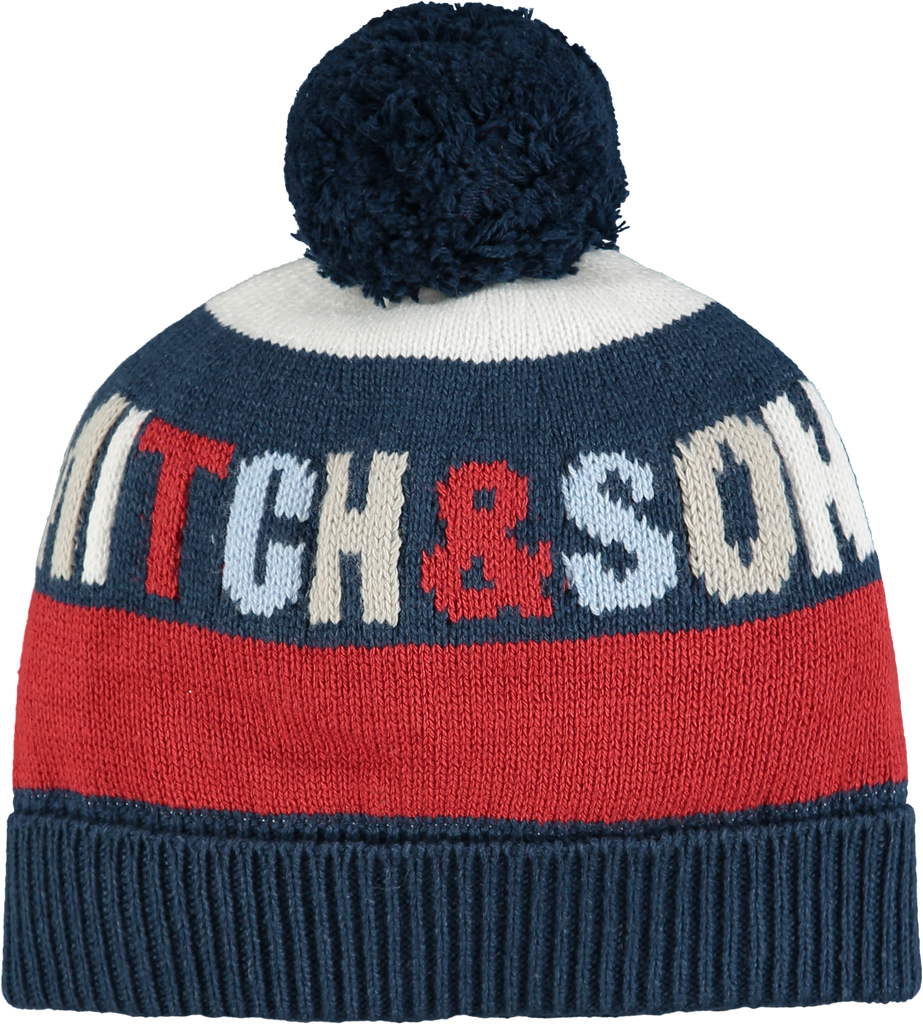 Mitch and Son AW20 Bentley Navy Logo Knitted Hat 1420H