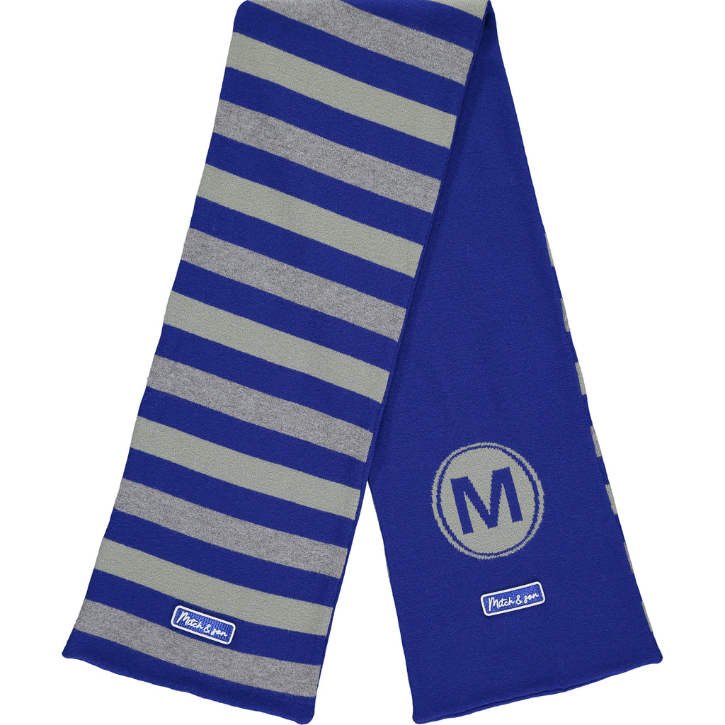 Mitch & Son AW21 St James Blue Reversible Stripe Scarf 1516