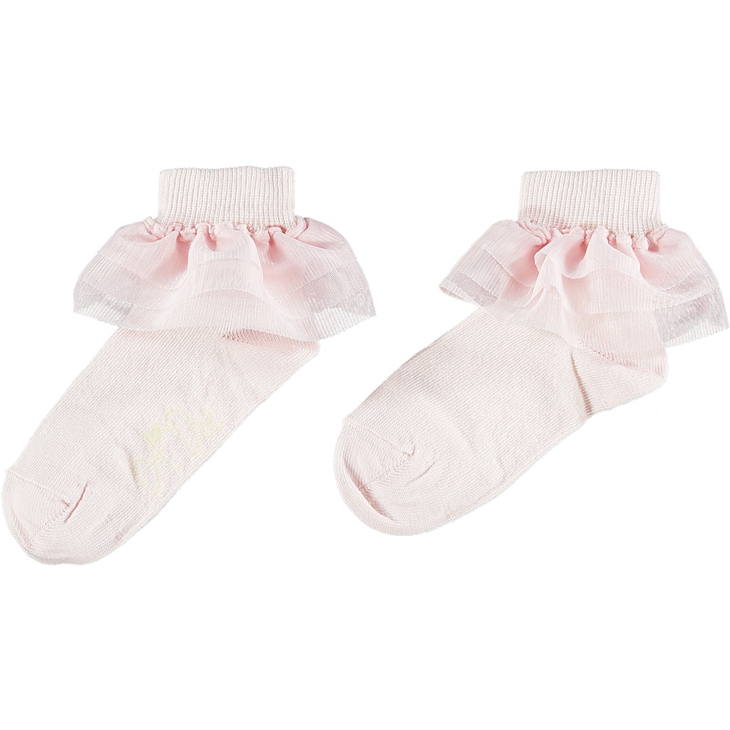 A Dee SS21 Osaka Pink Frilly Ankle Socks 4920
