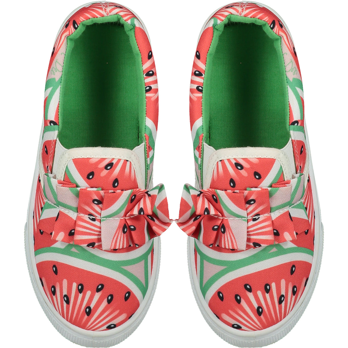 A Dee Frilly Watermelon Canvas Trainer 5102