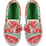 A Dee Frilly Watermelon Canvas Trainer 5102