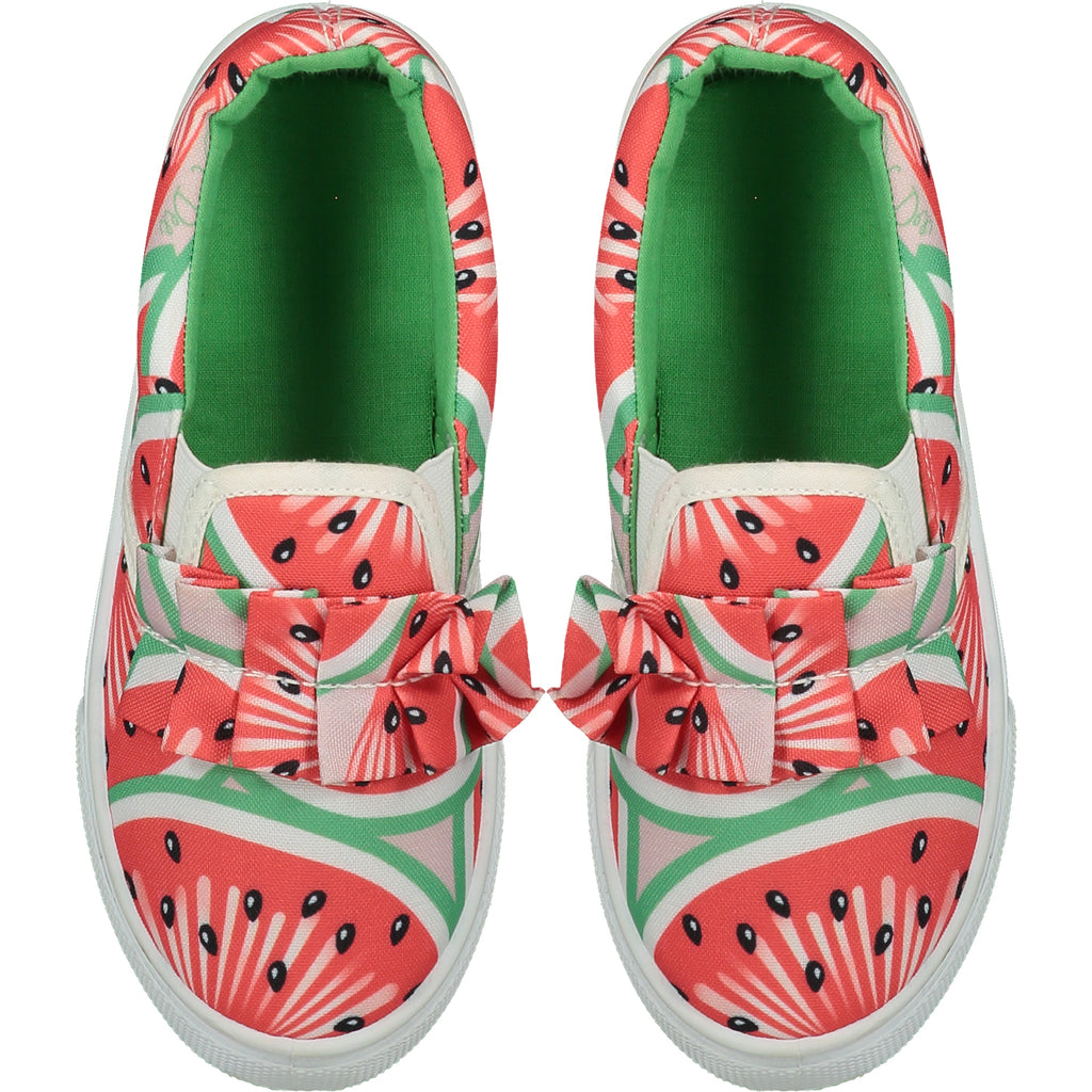 A Dee SS22 Frilly Watermelon Canvas Trainer 5102