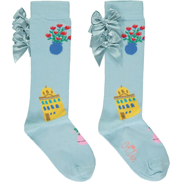 A Dee Uranda Aqua Knee High Socks 1902