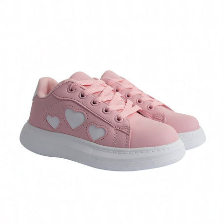 A Dee SS23 Queeny Pale Pink Heart Trainers 5103