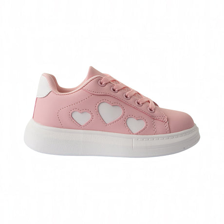 A Dee SS23 Queeny Pale Pink Heart Trainers 5103