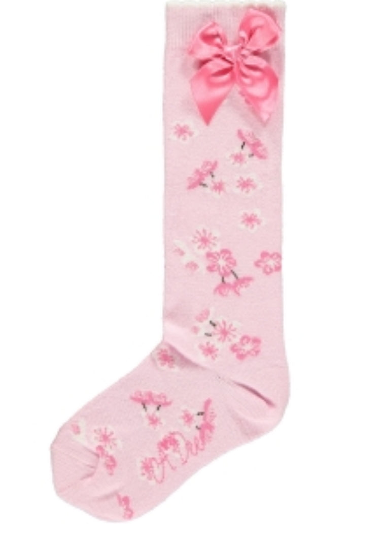 A Dee AW19 Ally Blossom Pink Knee Socks 1904