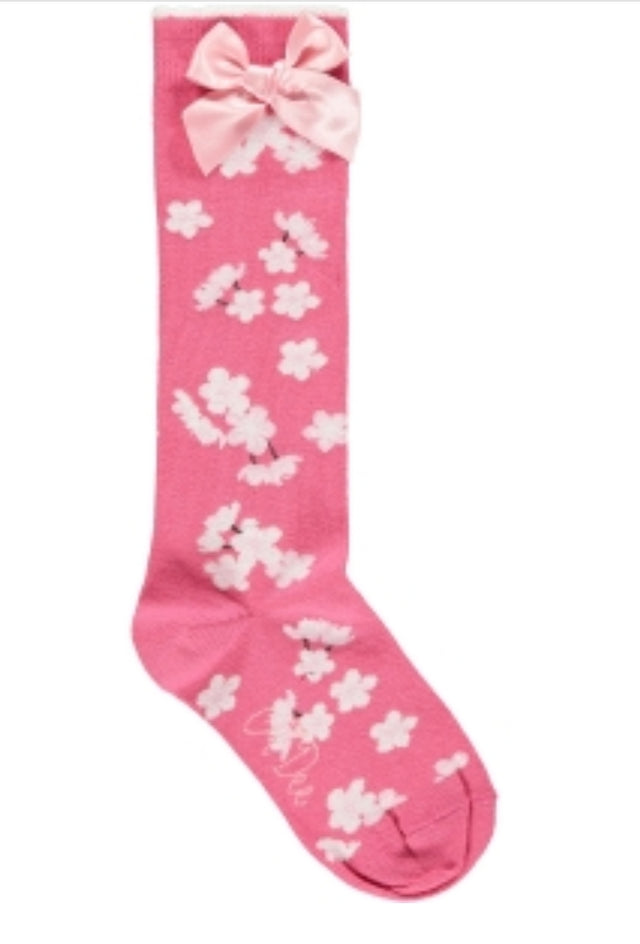 A Dee AW19 Ally Sweet Pink Blossom Knee Socks 1904