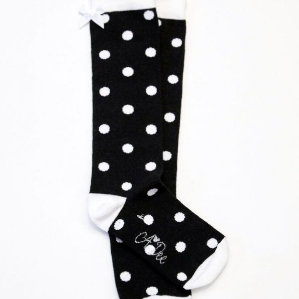 A Dee 'Anna' Monochrome Magic spotty Knee Socks - 1905