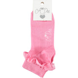 A Dee Selma Pink Frill Ankle Socks 3923