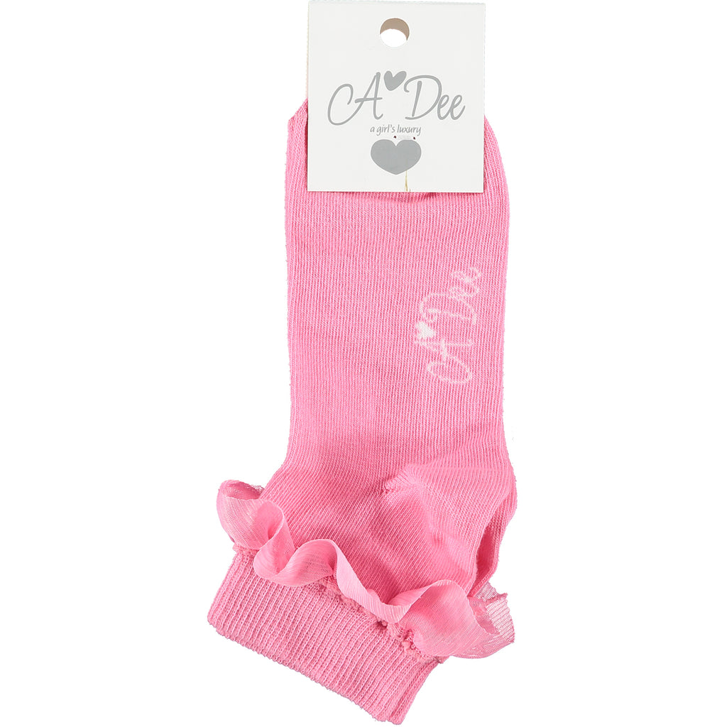 A Dee AW21 Selma Pink Frill Ankle Socks 3923