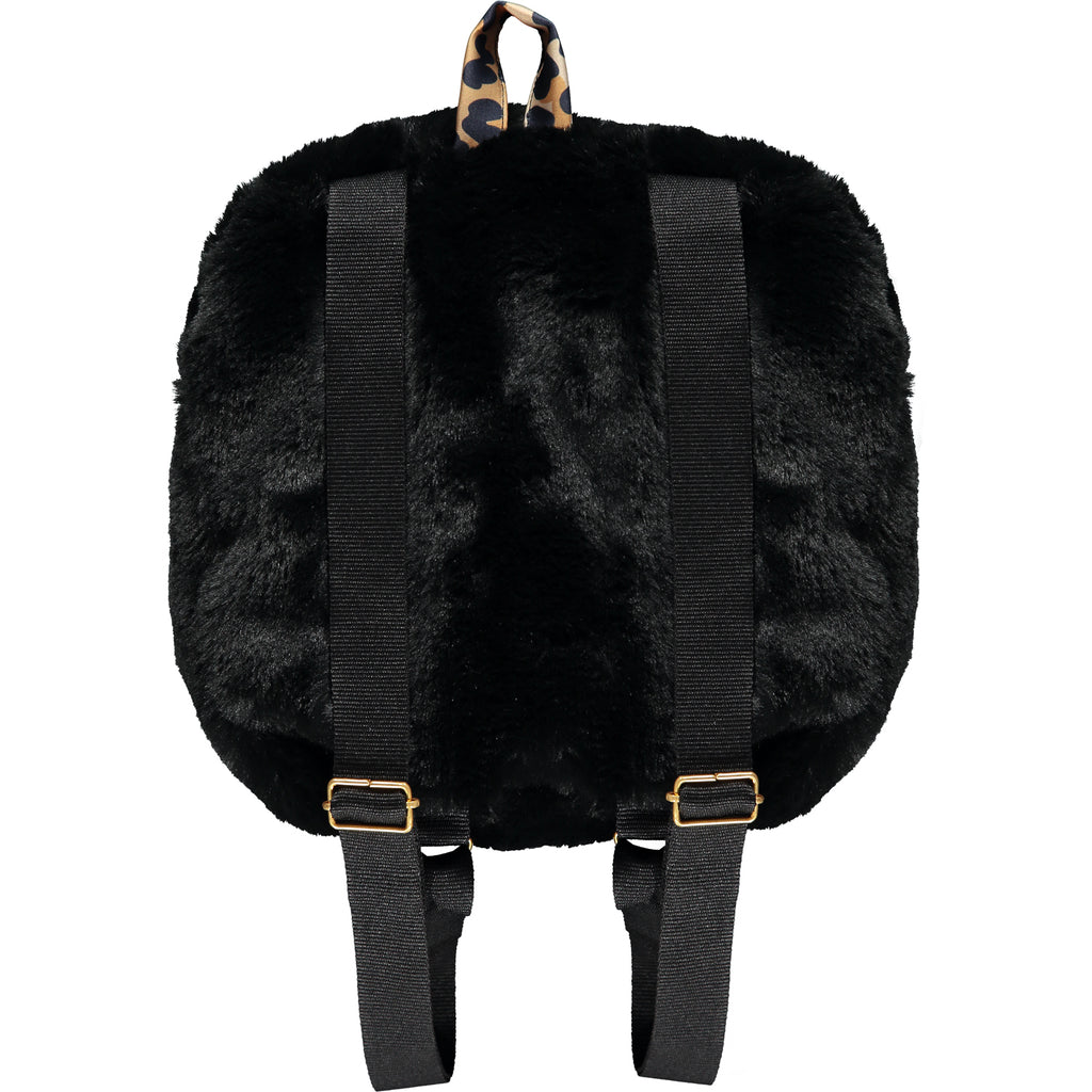 A Dee AW21 Tara Black Faux Fur Backpack 4924