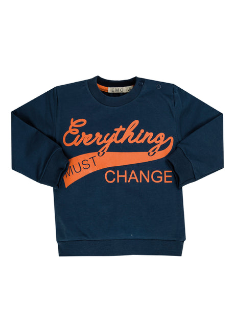 EMC SS21 Boys Navy and Orange Sweater 1635