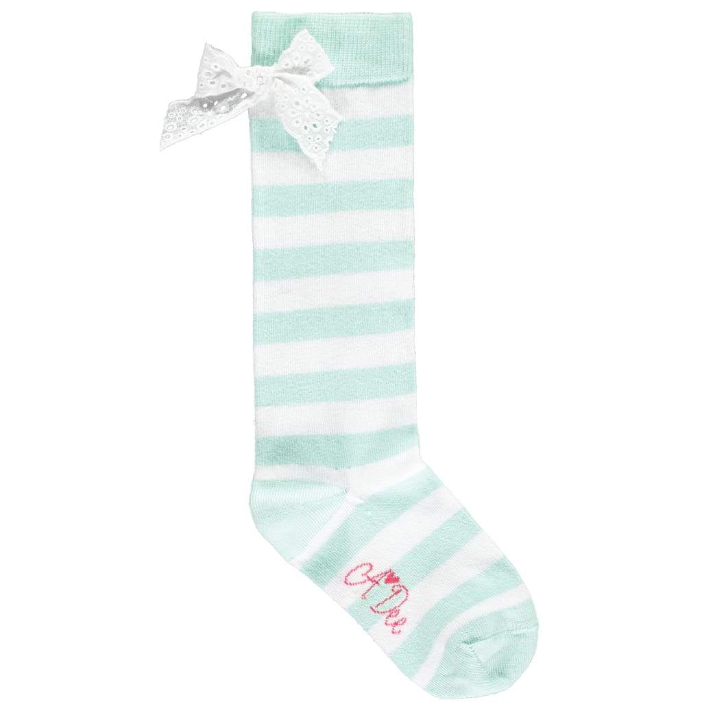 A Dee Andi Mint Stripe Knee Socks 4909