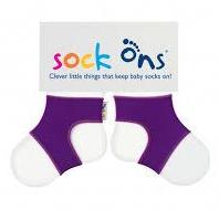 Sock Ons Keep Baby Socks on! Purple