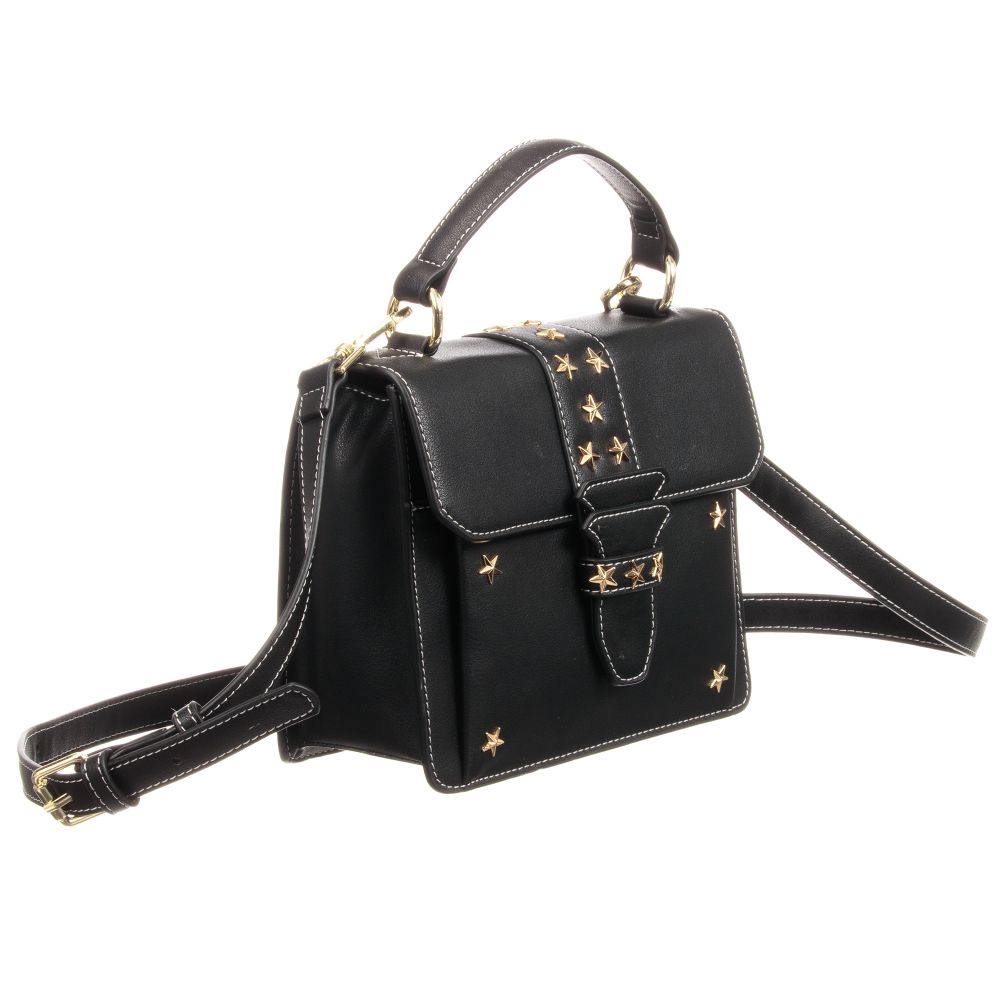 Elsy Black handbag with star studs