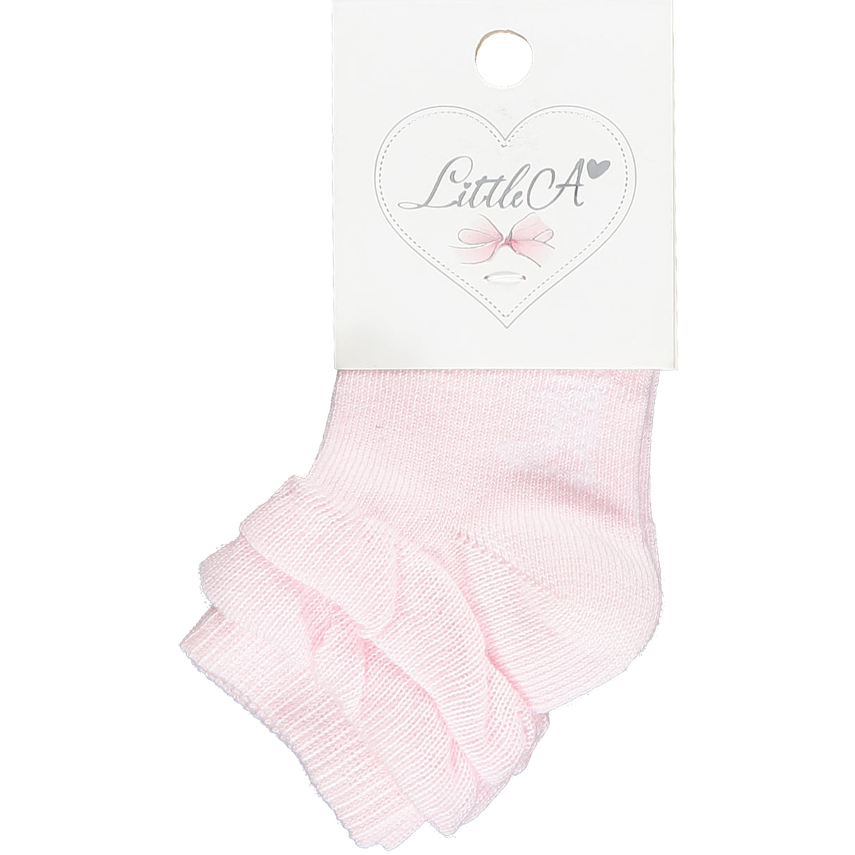 Little A By A Dee SS22 Dora Pink Frilly Ankle Socks 2124