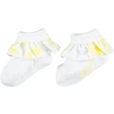 Little A By A Dee SS22 Crystal Lemon Frilly Ankle Socks 2219