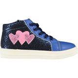 A Dee Hearts Bright Blue Heart High Tops 5102