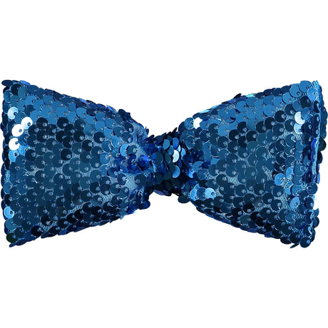 A Dee Wakely Blue Sequin Hair Bow Clip 3919