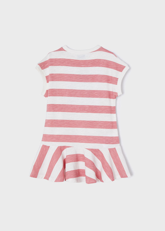 Mayoral Girl SS22 Pink Striped Dress 3945